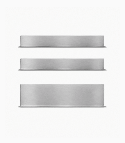 Brushed Aluminum Wall Shelf Set