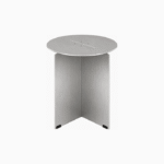 Brushed Aluminium Round Side Table