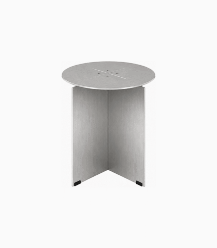 Brushed Aluminium Round Side Table