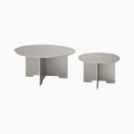 Brushed Stainless Steel Coffee Table Set