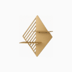 Artistic Geometric Gold Wall Shelf