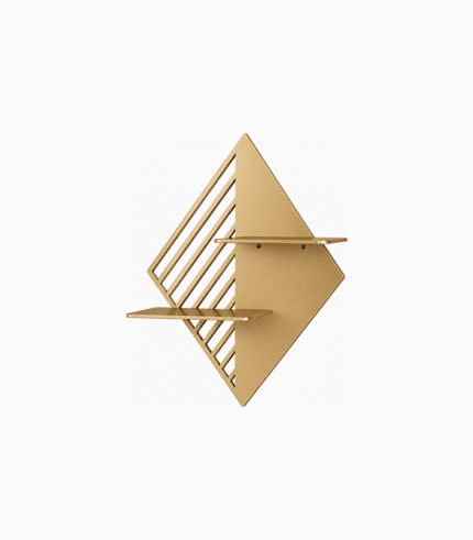 Artistic Geometric Gold Wall Shelf
