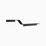 Sculptural Stainless Steel Floating Shelf