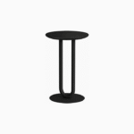 Sculptural Round Metal Side Table