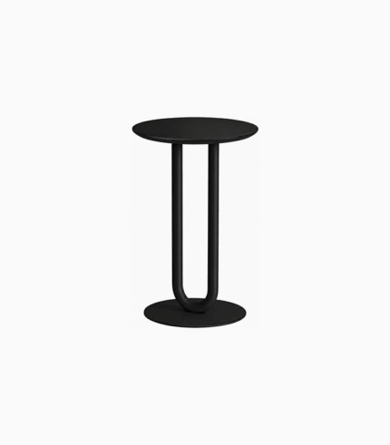 Sculptural Round Metal Side Table