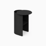 Minimalist Metal Side Table with Storage Shelf