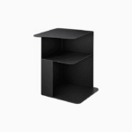 Geometric Iron Side Table with Open Storage
