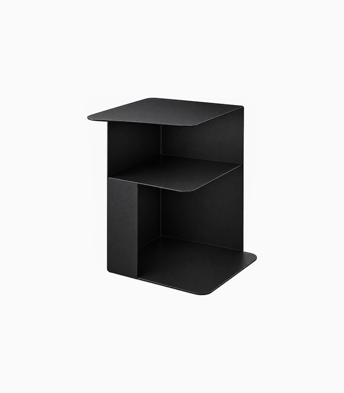 Geometric Iron Side Table with Open Storage Geometric Iron Side Table with Open Storage