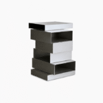 Modern Geometric Stainless Steel Side Table