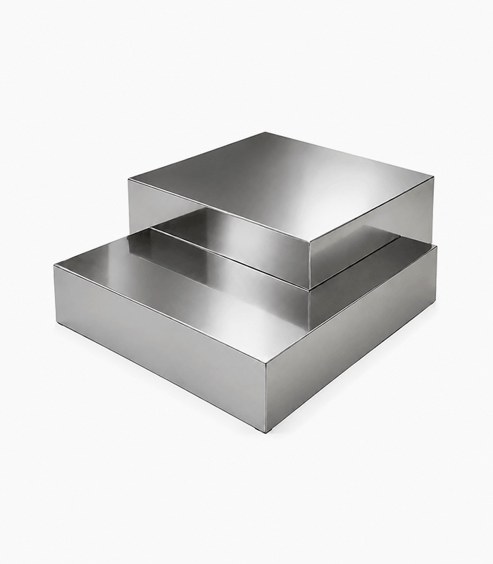 Modern Polished Stainless Steel Coffee Table