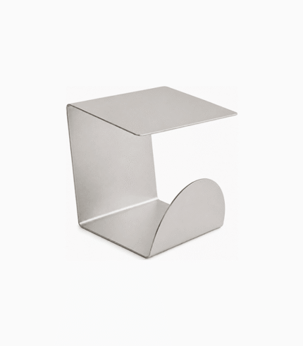 Sculpted C-Shaped Aluminium Side Table