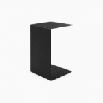 C-Shaped Stainless Steel Side Table