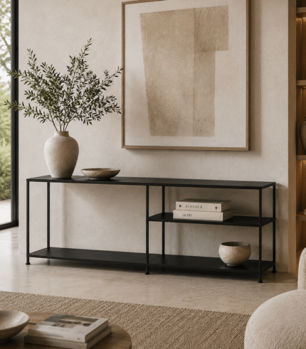 Minimalist Iron Frame TV Console