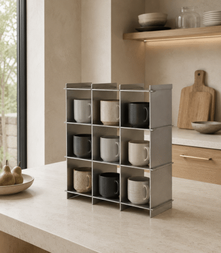 Minimalist Aluminum Cup Shelf