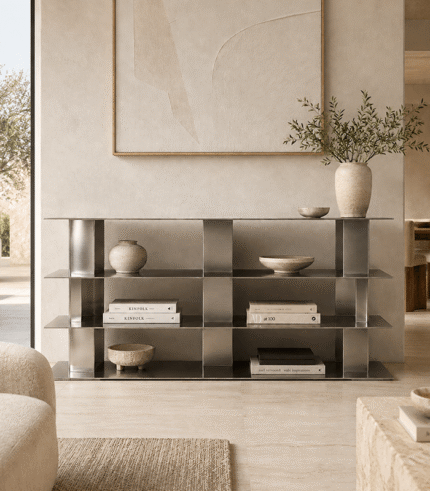 Modern Aluminum Modular Console Shelf