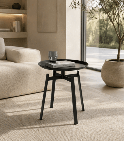 Minimalist Round Steel Side Table