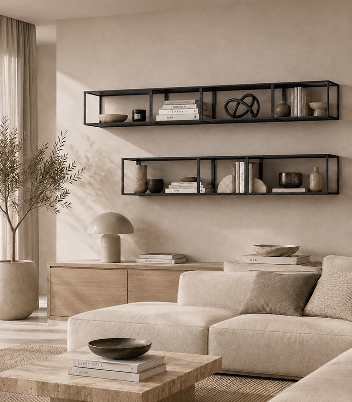 Linear Metal Wall Display Shelf