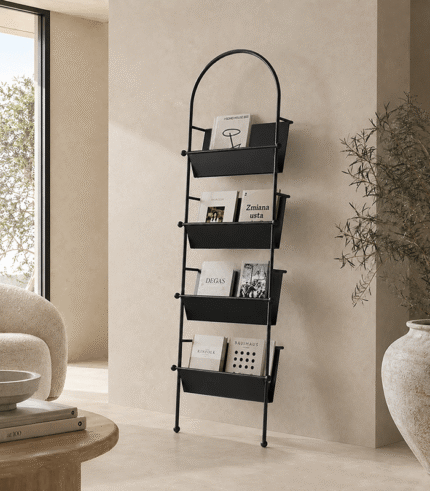 Vertical Wall-Mounted Display Shelf