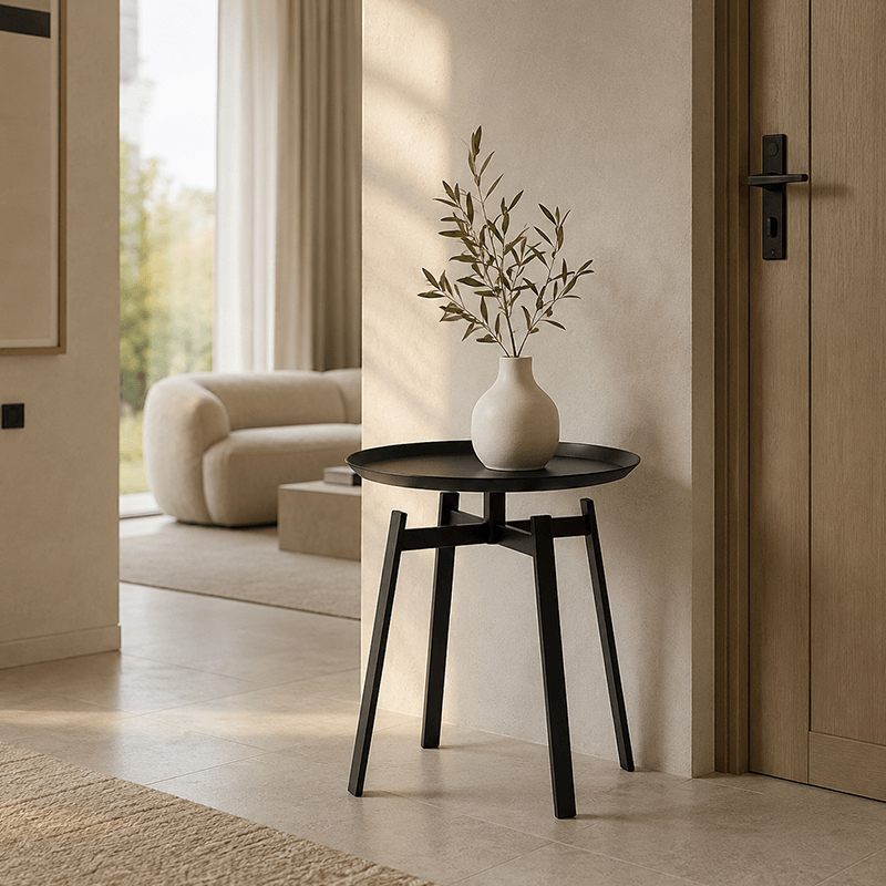 Minimalist Round Steel Side Table