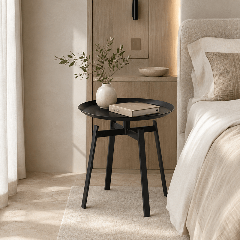 Minimalist Round Steel Side Table