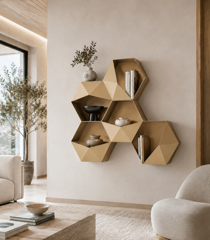 Nordic Geometric Metal Wall Shelf
