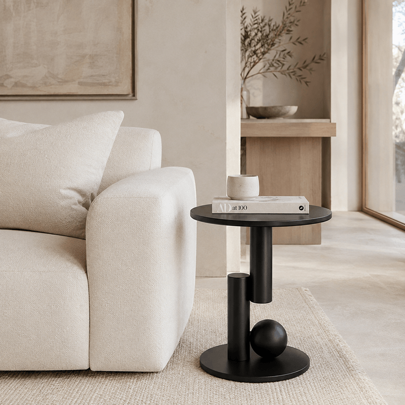 Sculptural Round Side Table