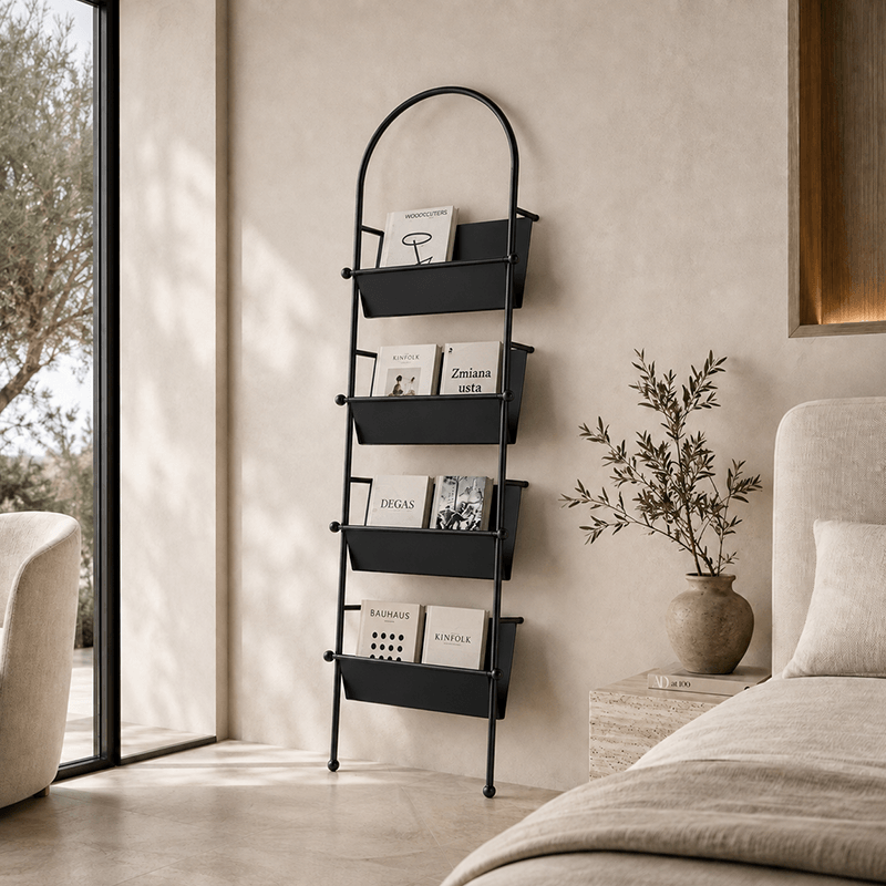 Vertical Wall-Mounted Display Shelf