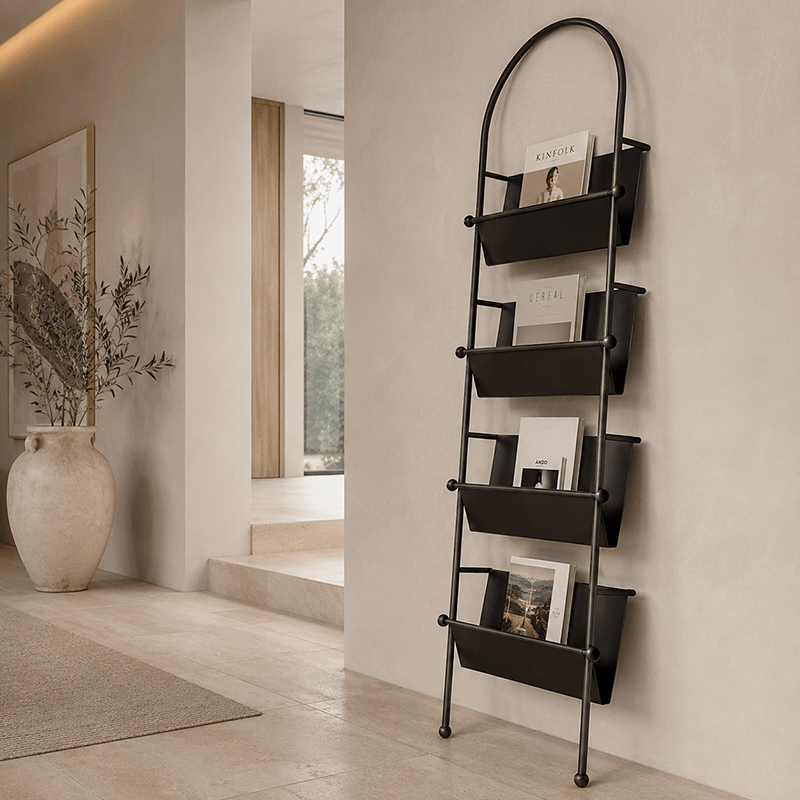 Vertical Wall-Mounted Display Shelf