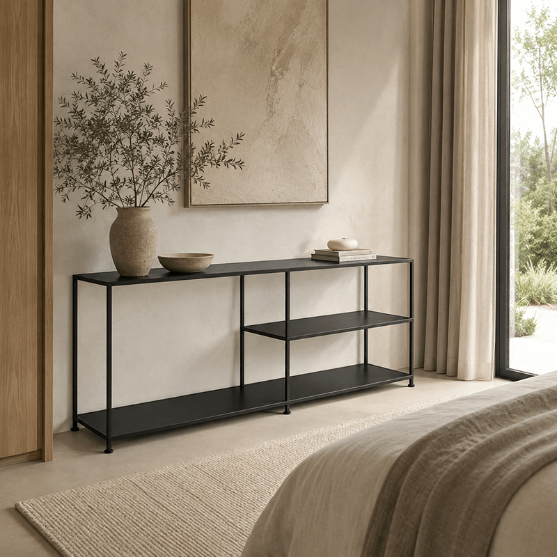 Minimalist Iron Frame TV Console