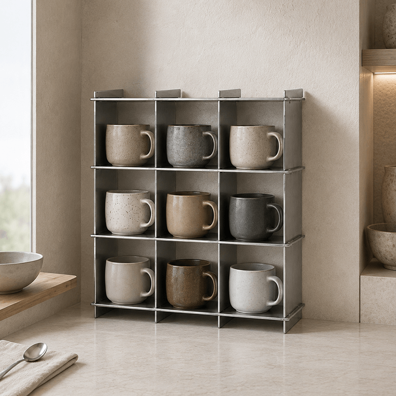 Minimalist Aluminum Cup Shelf