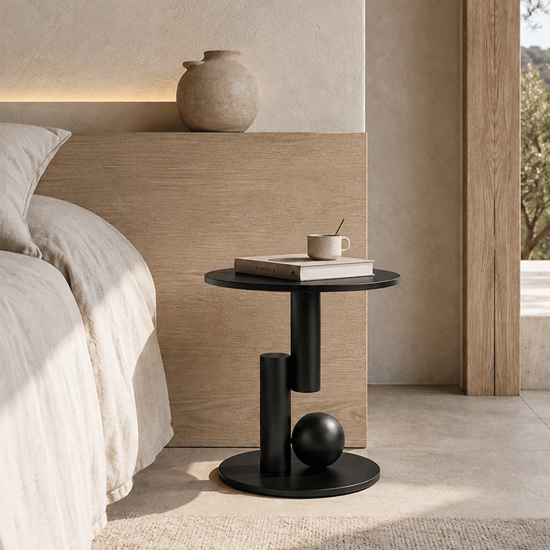 Sculptural Round Side Table