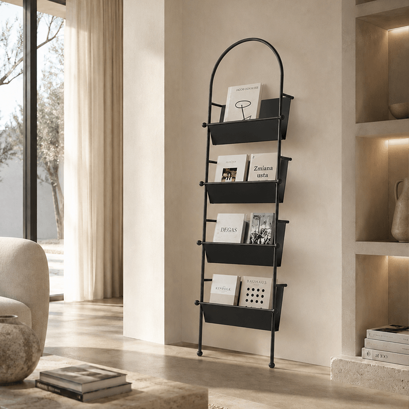 Vertical Wall-Mounted Display Shelf