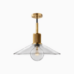Glass Shade Aluminum Pendant Light