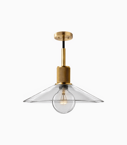 Glass Shade Aluminum Pendant Light