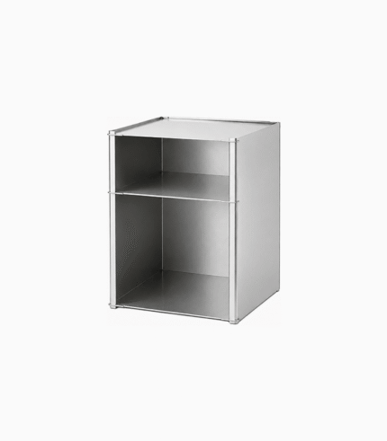 Aluminum Open-Shelf Side Table