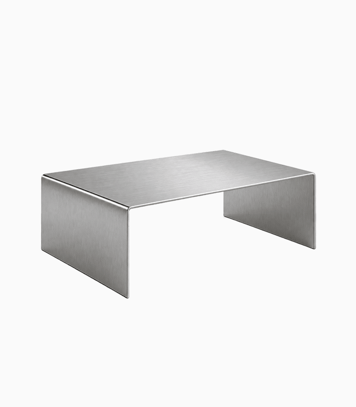 Sculptural Brushed Stainless Steel Coffee Table Sculptural Brushed Stainless Steel Coffee Table