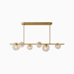 Linear Sculpted Glass Chandelier