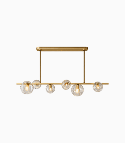 Linear Sculpted Glass Chandelier