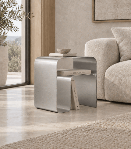 Architectural Stainless Steel Side Tables