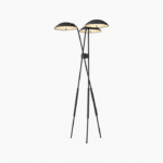 Floor Lamp with Three Sculptural Shades