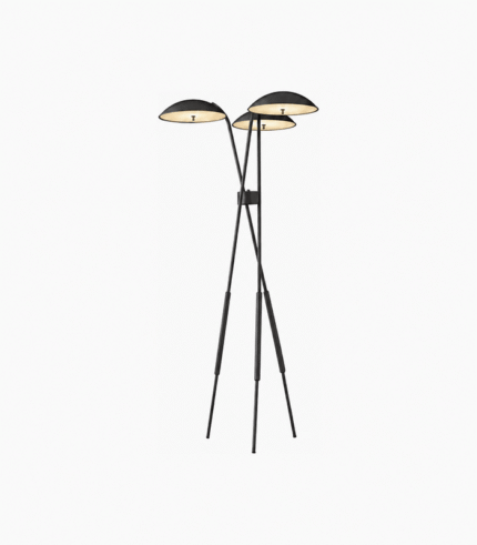 Floor Lamp with Three Sculptural Shades