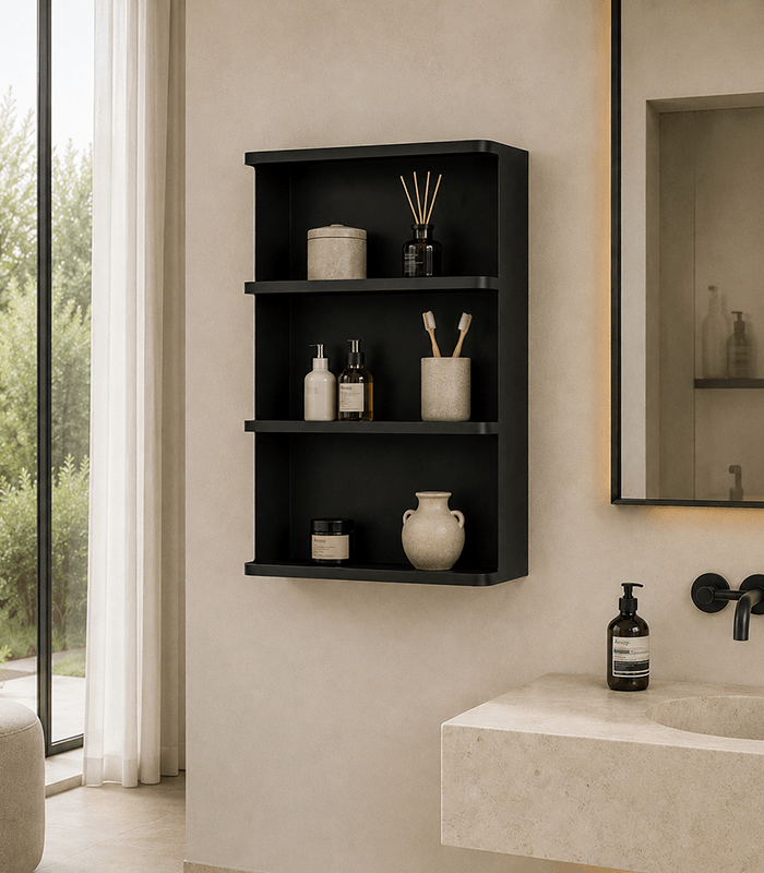 Wall-Mounted Metal Storage Shelf