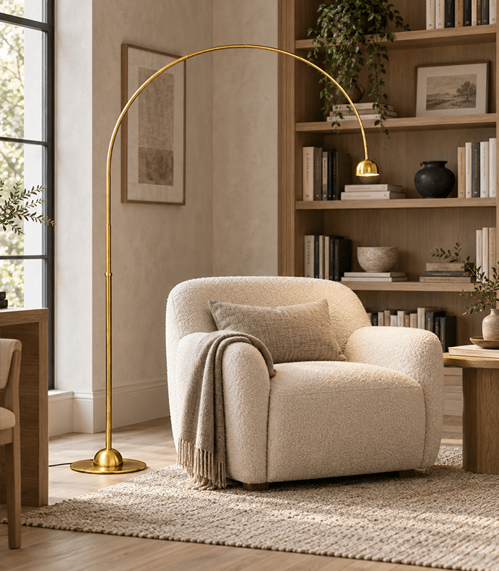 Sculptural Curved Floor Lamp