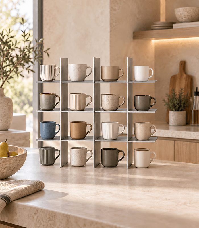 Aluminum Grid Display & Storage Shelf
