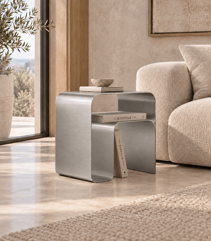 Architectural Stainless Steel Side Tables