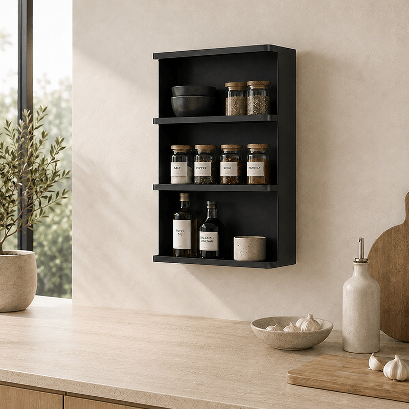 Wall-Mounted Metal Storage Shelf