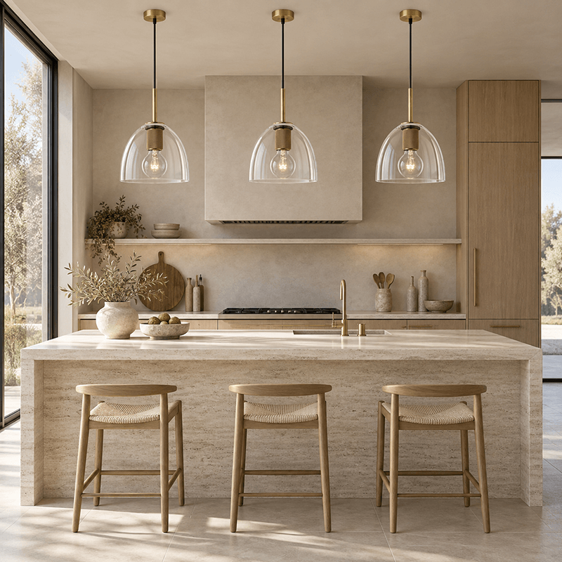 Glass Dome Pendant Light