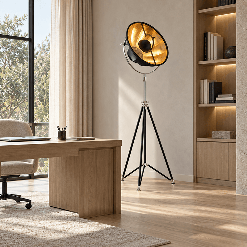 Modern Industrial Tripod Floor Lamp