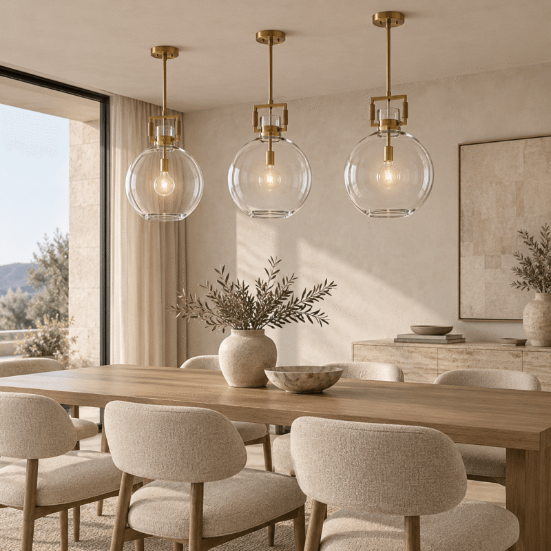 Glass Globe Pendant Light