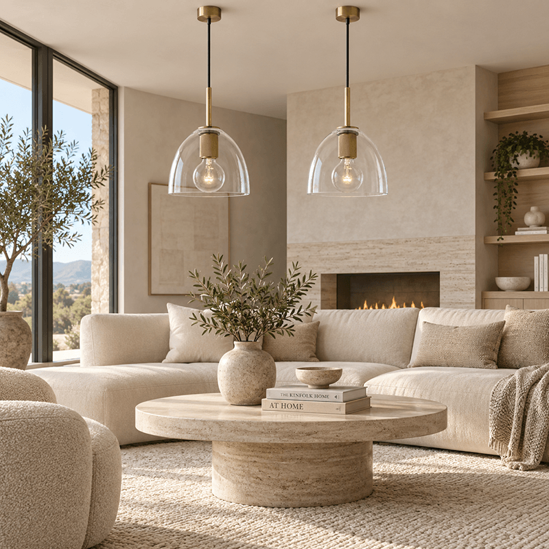 Glass Dome Pendant Light